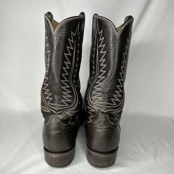 Tomy Lama Cowboy Boots Men’s Size 10 D Dark Brown Style K1305 main image 5